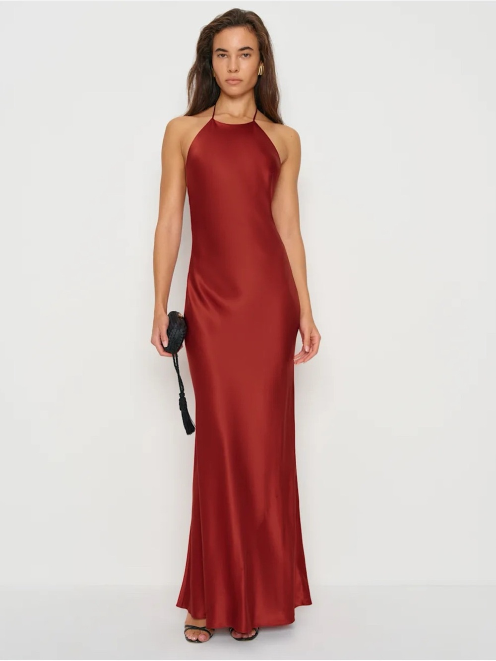 Nwt Reformation Jeany Silk Dress Sangre Red Small